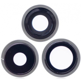 Apple iPhone 13 Pro camera glas (3stuks) (zilverachtig) (met een frame)