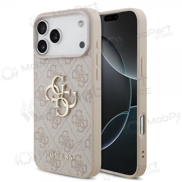 Apple iPhone 17 Pro Max hoesje - Guess PU 4G Metal Logo (roze)