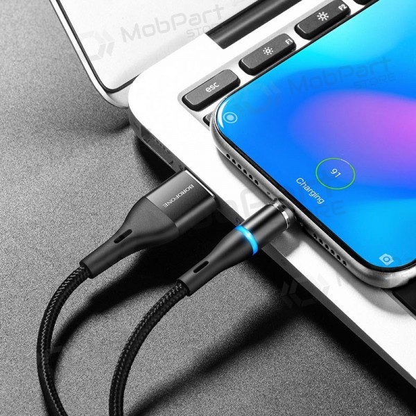 USB kabel Borofone BU16 Skill Magnetic Type-C 1.0m (zwart)