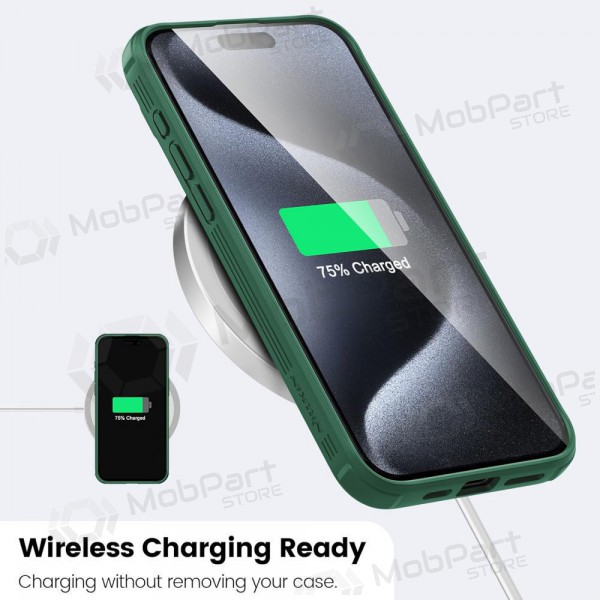 Apple iPhone 15 hoesje „Nillkin CamShield Pro“ (groen)