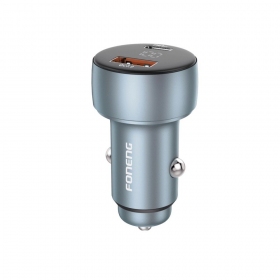 Autolader Foneng C18 48 W USB-C + USB-A grijs