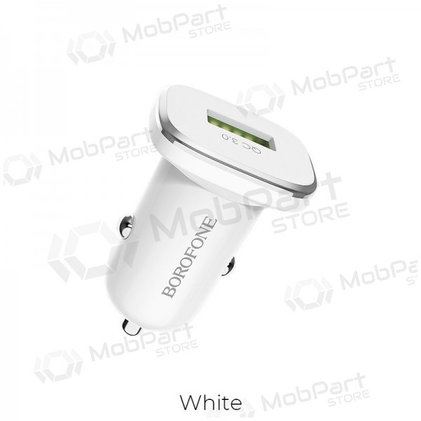 Lader automobilinis Borofone BZ12A Quick Charge 3.0 (3.0A) (wit)