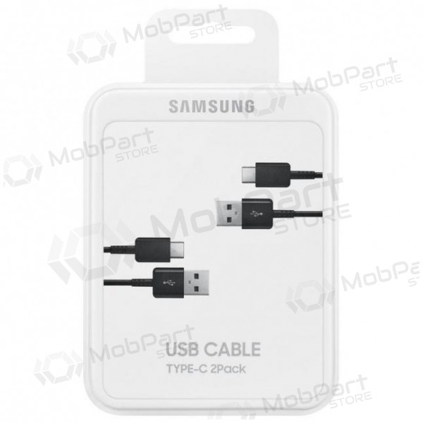 USB kabel Samsung EP-DG930MBEGWW Type-C 1.5m 2stuks. (zwart) (OEM)