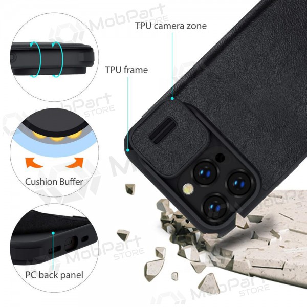 Apple iPhone 14 hoesje -Nillkin Leather- (zwart)
