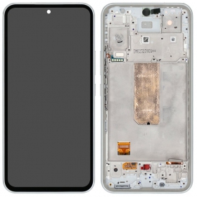 Samsung Galaxy A54 5G scherm (wit) (met een frame) (origineel)