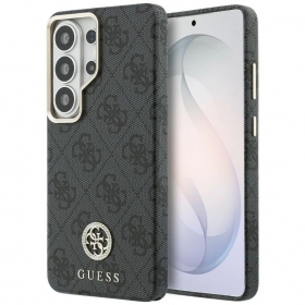 Samsung Galaxy S26 Ultra hoesje - Guess PU Leather 4G Strass Logo Gold Frame Magnetic