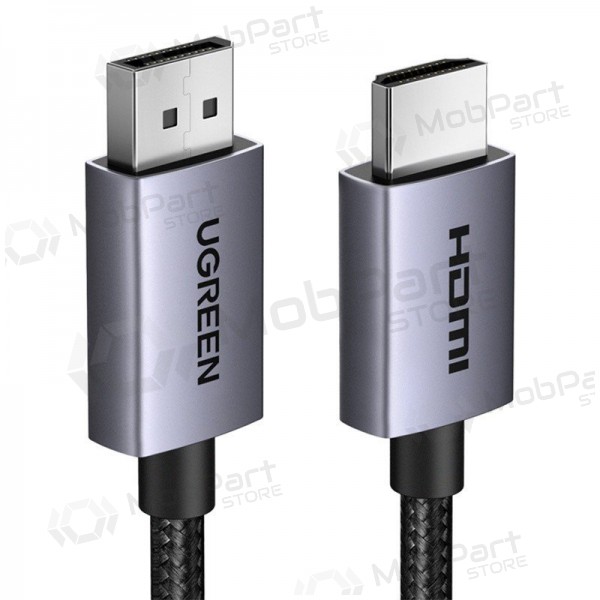 HDMI-kabel Ugreen DP125 DisplayPort naar HDMI 2 m 4K 30 Hz zwart