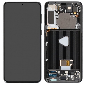 Samsung Galaxy S21+ scherm (zwart) (met frame) (OLED)