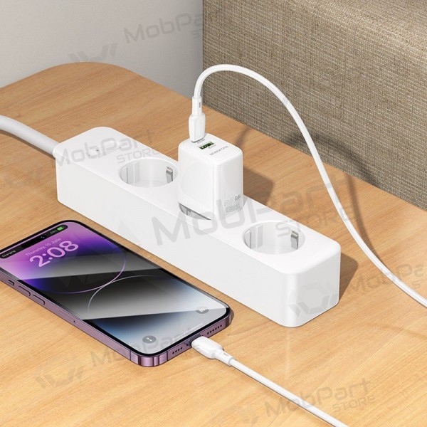 Lader Borofone BN27 20W USB-C/USB-A wit