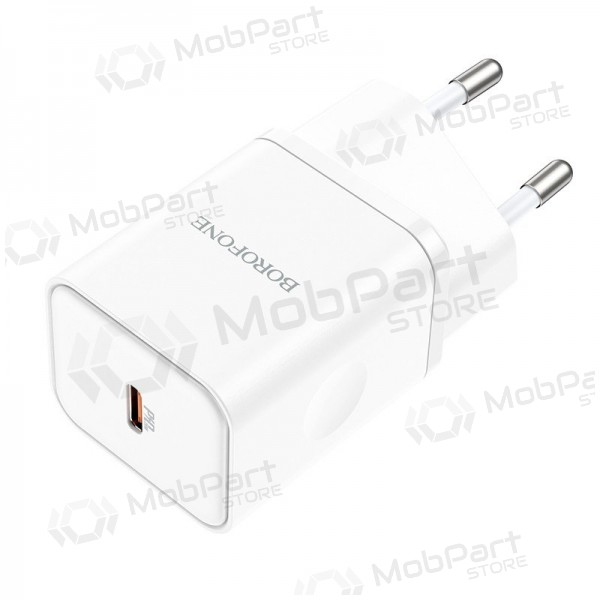 Lader buitinis Borofone BN6 Type-C PD+QC3.0 20W, wit