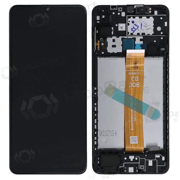 Samsung Galaxy A12s scherm (zwart) (met een frame) (Premium)