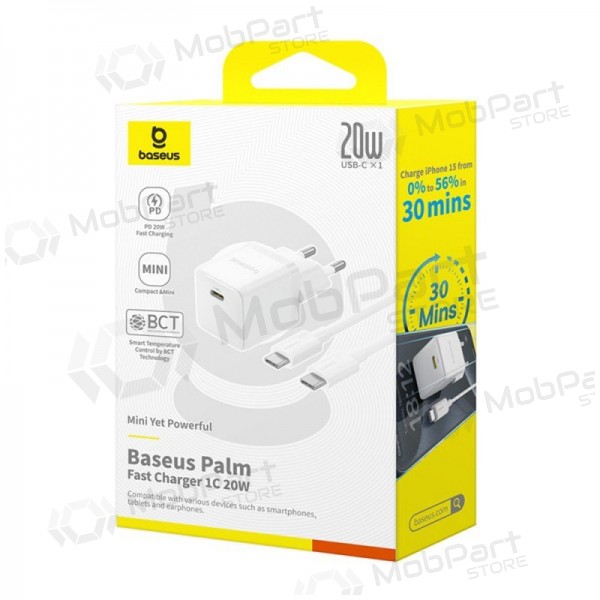 Lader Baseus Palm 20W USB-C + USB-C to USB-C cable 1.0m wit P10111602213-01