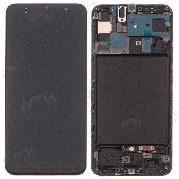 Samsung Galaxy A50 scherm (zwart) (met een frame) (refurbished)