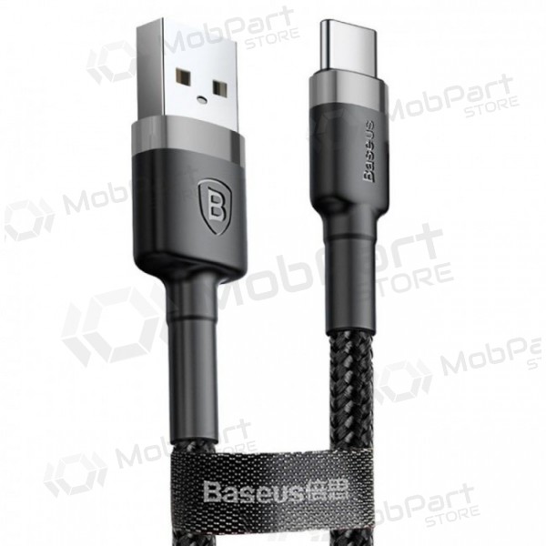 USB kabel Baseus Cafule Type-C 1.0m 3.0A (grijs-zwart) CATKLF-BG1