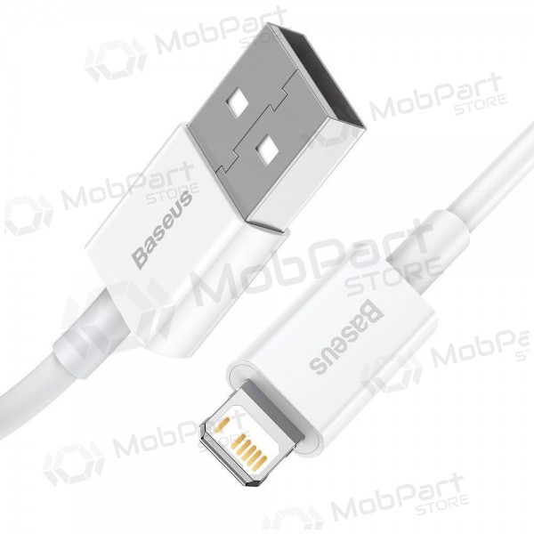 USB kabel Baseus Superior Lightning 2.4A 1.5m (wit) CALYS-B02