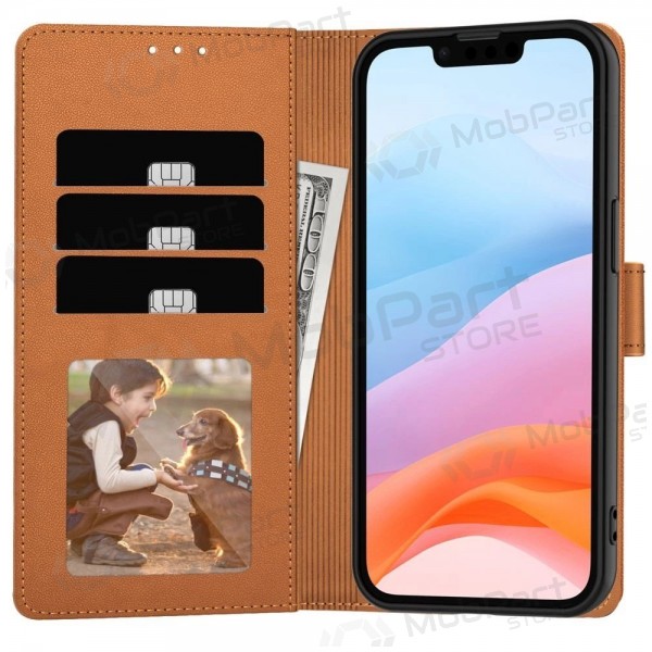 Xiaomi Redmi 17C 4G, Redmi 14C, Redmi A4, Poco C75 hoesje - Fancy Wallet (bruin)