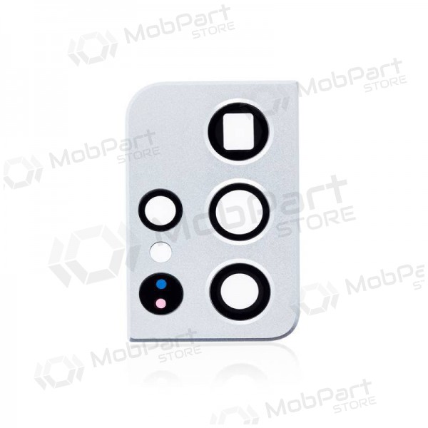 Samsung G998 Galaxy S21 Ultra 5G camera glas (zilverachtig) (met een frame)