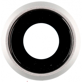 Apple iPhone 8 / SE 2020 camera glas (zilverachtig) (met een frame)