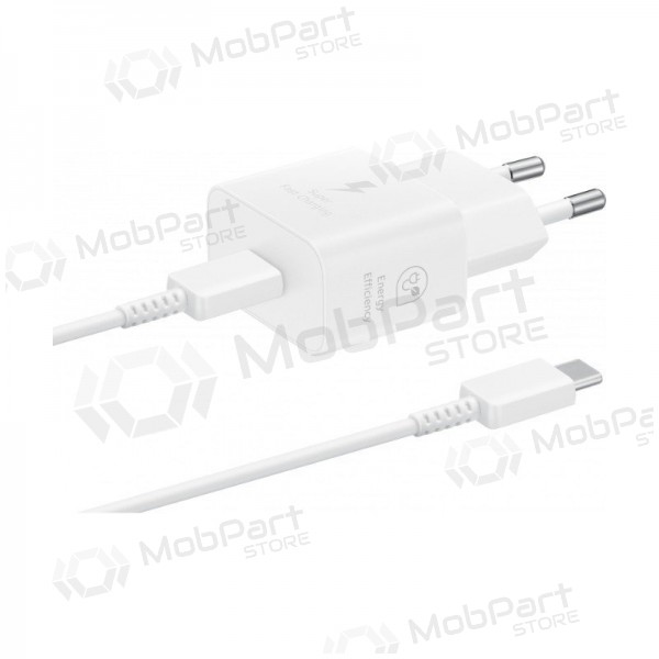 Lader origineel Samsung EP-T2510XWEGEU 25W + USB-C kabel in het pakket wit
