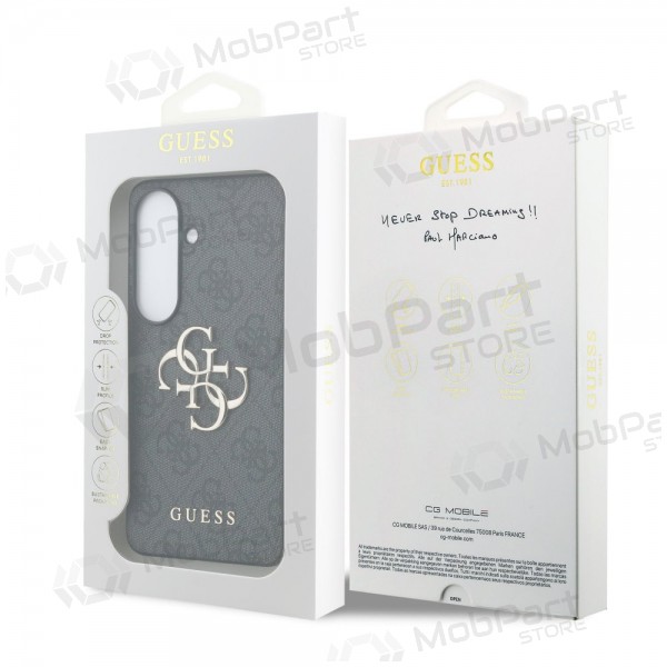 Samsung Galaxy S26 hoesje - Guess PU 4G Metal Logo (grijs)