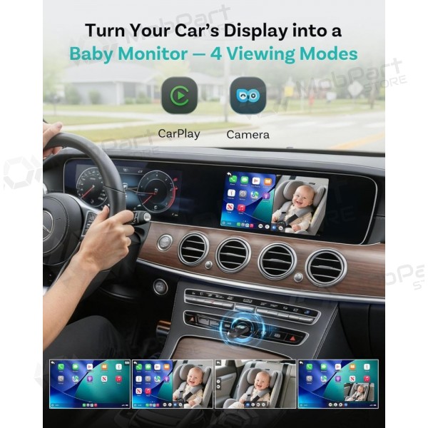 Draadloze CarPlay-adapter Ottocast Cabin Care CA520-T met mobiele oppasfunctie zwart