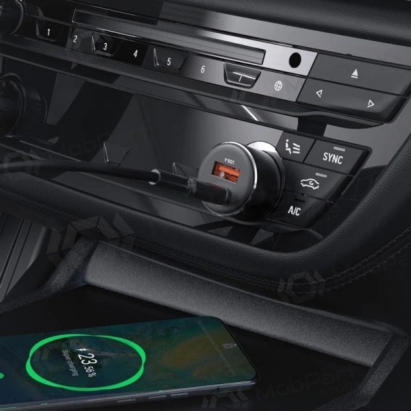 Autolader Acefast B12 60W USB-C/USB-A zwart