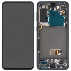 Samsung Galaxy S21 5G scherm (zwart) (met frame) (OLED)
