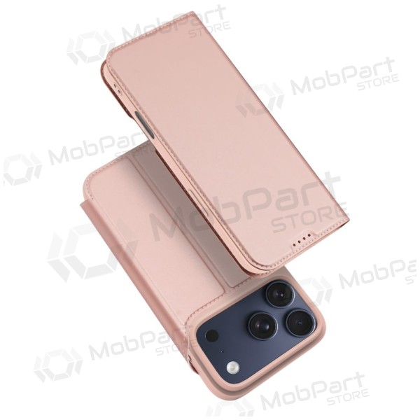 Apple iPhone 17 Pro, 18 Pro hoesje - Dux Ducis Skin Pro (roze / goud)