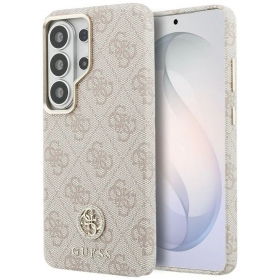 Samsung Galaxy S26 Ultra hoesje - Guess PU Leather 4G Strass Logo Gold Frame Magnetic