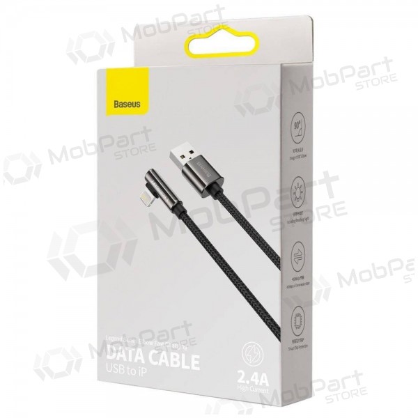 USB kabel Baseus Legend Lightning 2.4A 2.0m (zwart) CALCS-A01