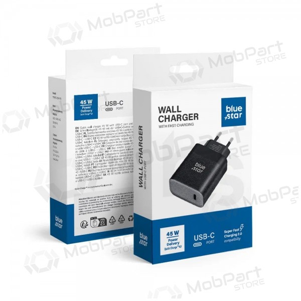 Blue Star TFB-TC-45W 45 W USB-C netlader zwart