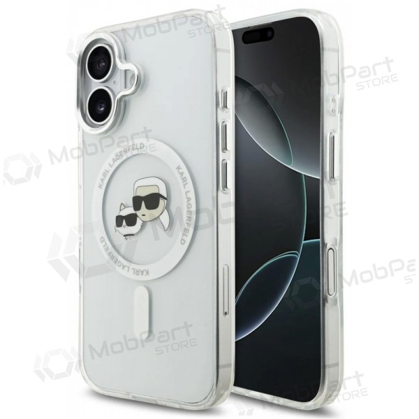 Apple iPhone 17 hoesje - Karl Lagerfeld IML K&CH Heads Metal Frame MagSafe (transparant)