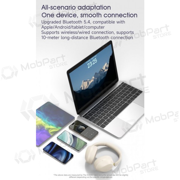 Draadloze hoofdtelefoon met microfoon Dudao X22Max Bluetooth USB-C wit