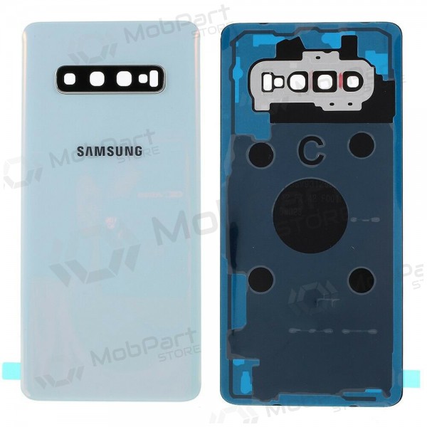 Samsung G975 Galaxy S10 Plus achterkant wit (Prism White) (gebruikt grade A, origineel)