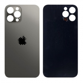 Apple iPhone 12 Pro Max achterklep batterij (zwart) (grotere camera-uitsparing)