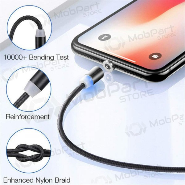 USB kabel Magnetic Type-C 1.0m (zwart)