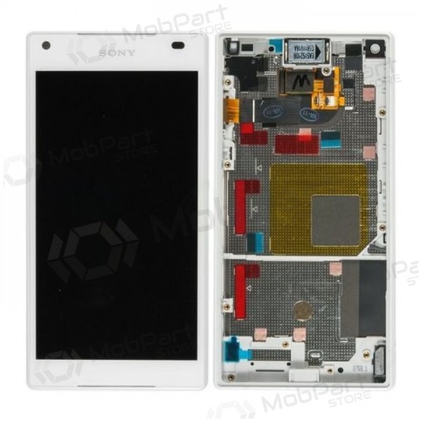 Sony E5803 / E5823 Xperia Z5 Compact scherm (wit) (met een frame) (gebruikt grade A, origineel)