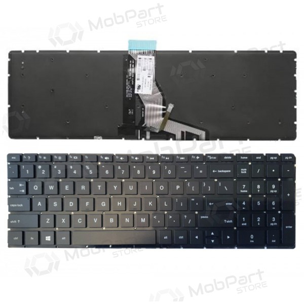 HP 250 G6, 255 G6, 256 G6, 258 G6, 15-BS with backlight (US) toetsenbord