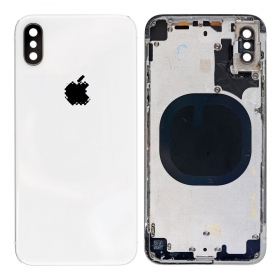 Apple iPhone X achterkant (zilverachtig) (gebruikt grade C, origineel)