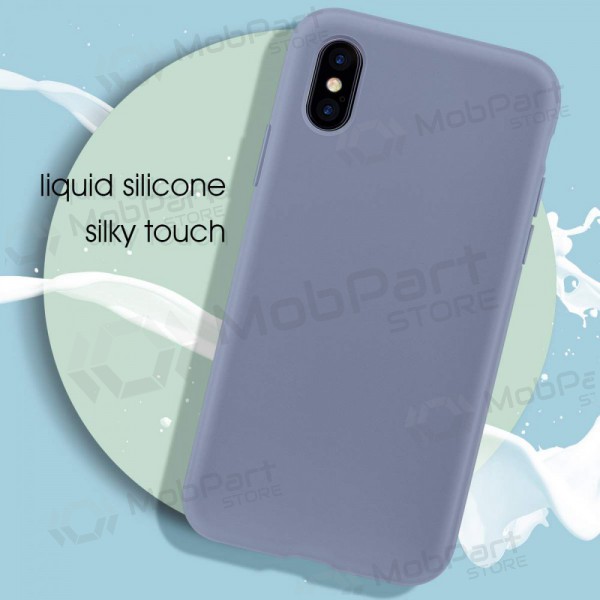 Apple iPhone 11 Pro Max hoesje - Liquid Silicone (lavendelgrijs)