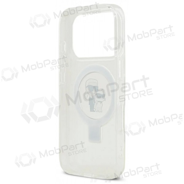 Apple iPhone 17 Pro Max hoesje - Karl Lagerfeld Ringstand Karl and Choupette MagSafe (transparant)
