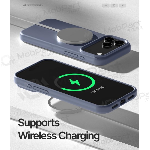 Apple iPhone 17 Pro Max, 18 Pro Max hoesje Mercury - Pure Magsafe Silicon Case (lavendelgrijs)