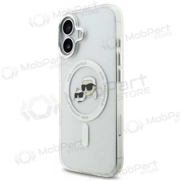 Apple iPhone 17 hoesje - Karl Lagerfeld IML K&CH Heads Metal Frame MagSafe (transparant)