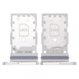 Samsung Galaxy S22 Ultra Dual SIM-kaarthouder (wit) (origineel)