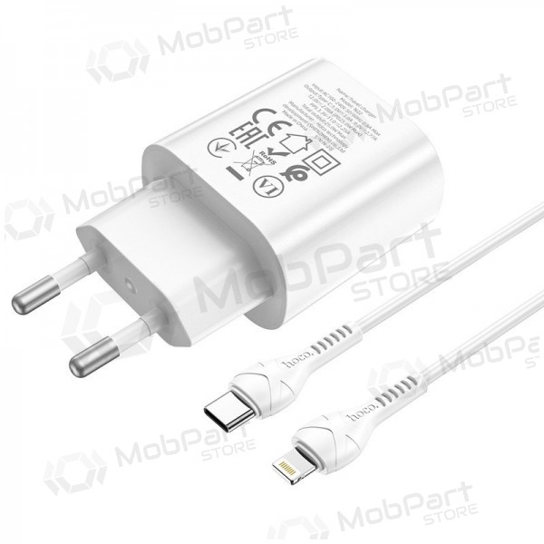 Telefoonoplader Hoco N22 25 W USB-C met Lightning-kabel 1 m wit