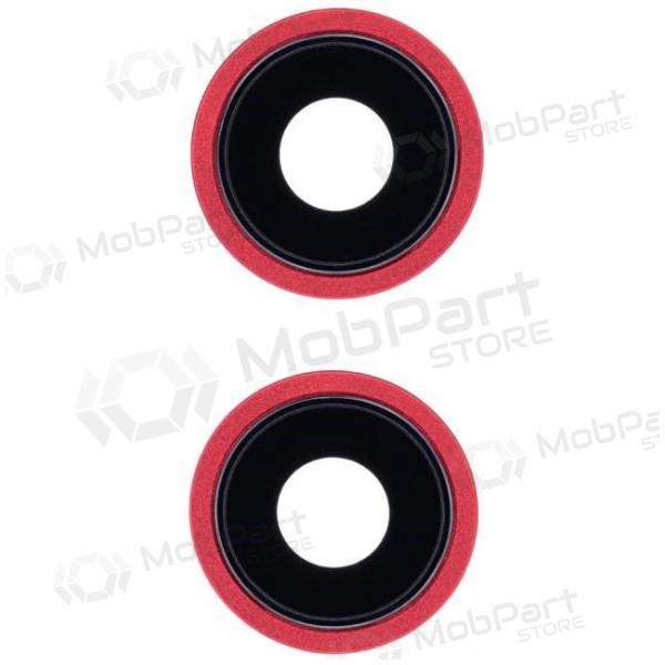 Apple iPhone 13 camera glas (2stuks) (rood) (met een frame)