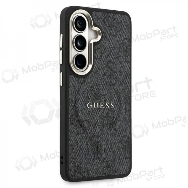 Samsung Galaxy S26 hoesje - Guess PU Leather 4G Gold Frame Magnetic (zwart)