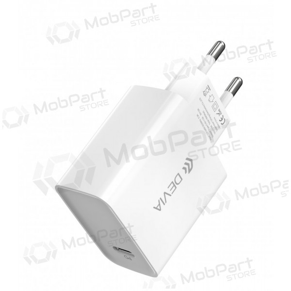 Lader Devia Smart PD Quick Charge + MFI Type-C-Lightning (wit)