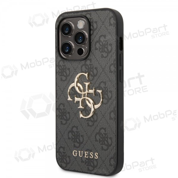 Apple iPhone 14 Pro hoesje - Guess PU 4G Metal Logo (grijs)