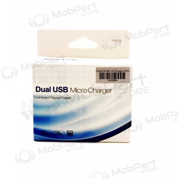 Autolader (USB) (big/long) wit (0.6A)